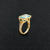 Blue Topaz & Diamond Ring