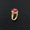 Rubellite & Diamond Ring