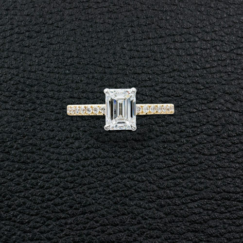 Emerald cut Diamond Engagement Ring