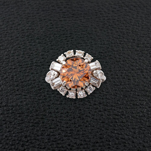 Brown & White Diamond Estate Ring