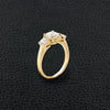 Three Diamond Ring in Yellow Gold