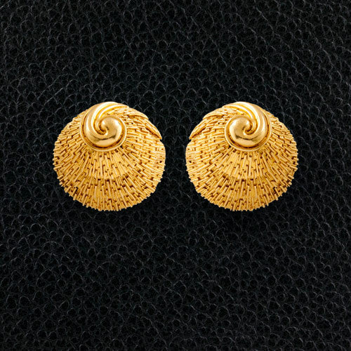 Gold Shell Estate Earrings