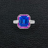 Tanzanite, Pink Sapphire & Diamond Ring