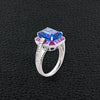 Tanzanite, Pink Sapphire & Diamond Ring
