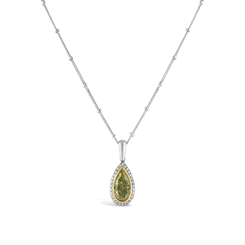 Yellow & White Diamond Pendant