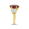Red Spinel & Diamond Estate Ring