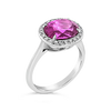 Pink Sapphire & Diamond Ring