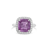Pink Sapphire & Diamond Ring