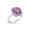 Pink Sapphire & Diamond Ring