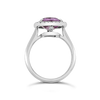 Pink Sapphire & Diamond Ring