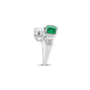 Emerald & Diamond Bypass Ring