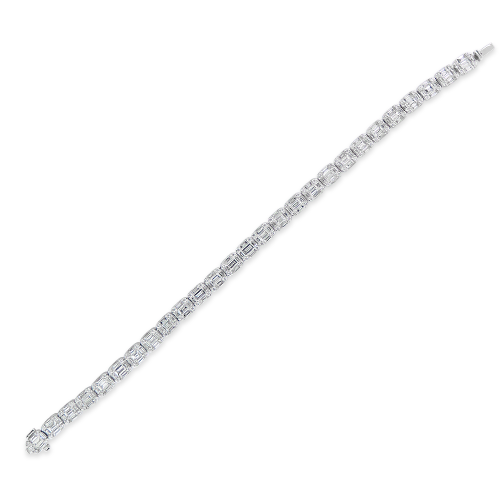 Baguette & Round Diamond Bracelet