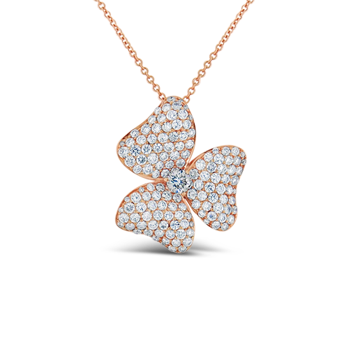 Diamond Flower Pendant