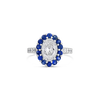 Sapphire & Diamond Engagement Ring