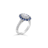 Sapphire & Diamond Engagement Ring