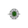 Demantoid Garnet & Diamond Estate Ring
