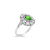 Demantoid Garnet & Diamond Estate Ring