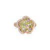 Fancy Colored Diamonds in a Flower Design Ring