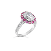 Diamond & Pink Sapphire Engagement Ring