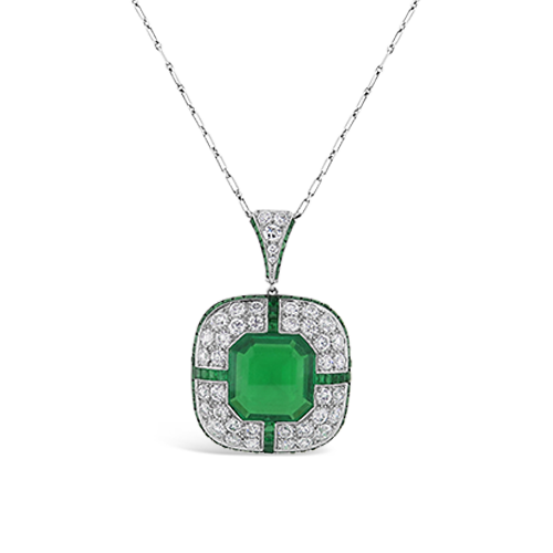 Emerald & Diamond Pendant