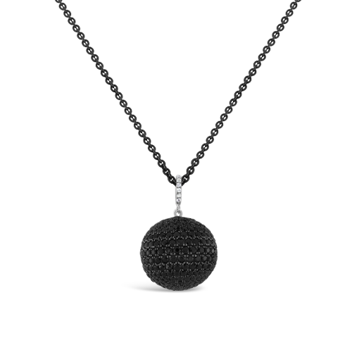 Black Spinel Sphere Necklace