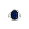 Cushion cut Sapphire & Diamond Ring