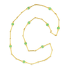 Gold & green Bead Estate Necklace