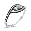 Black & White Diamond Bangle Bracelet