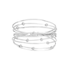 Diamond Multi-row Bangle Bracelet