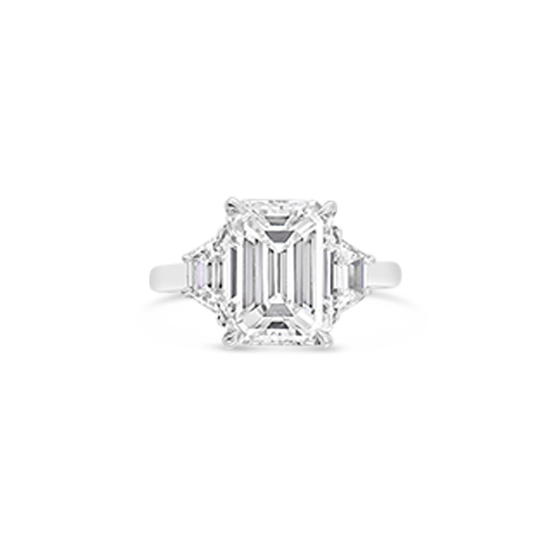 Emerald cut Diamond Engagement Ring