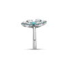 Paraiba & Diamond Flower Design Ring