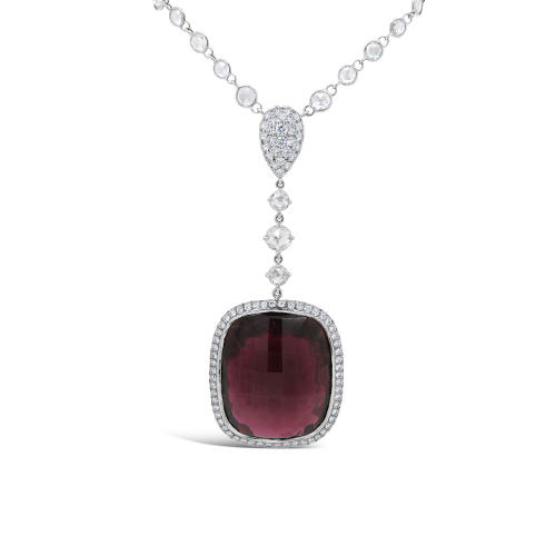 Rubellite & Diamond Necklace