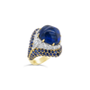 Cabochon Sapphire & Diamond Estate Ring