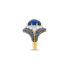 Cabochon Sapphire & Diamond Estate Ring