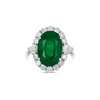 Oval Emerald & Diamond Ring