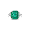 Emerald & Diamond Estate Ring