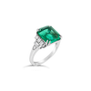 Emerald & Diamond Estate Ring