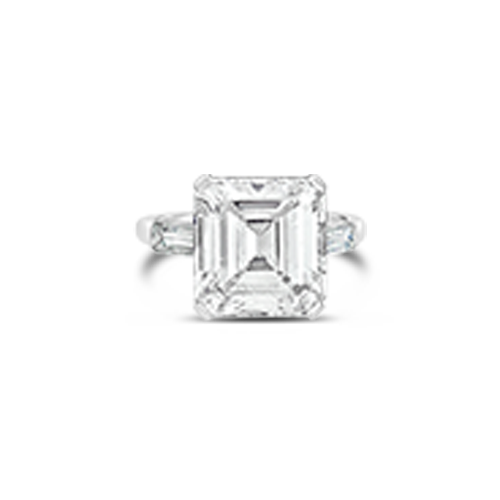 Asscher cut Diamond Engagement Ring