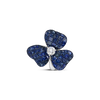 Sapphire & Diamond Flower Ring