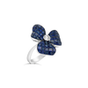 Sapphire & Diamond Flower Ring
