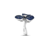Sapphire & Diamond Flower Ring