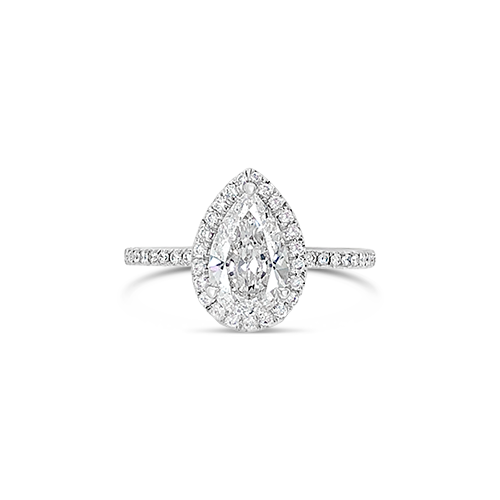 Pear Shaped Diamond Engagement Ring