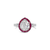 Ruby & Diamond Pear Shaped Ring