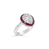 Ruby & Diamond Pear Shaped Ring