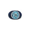 Blue Topaz & Sapphire Ring