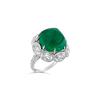 Sugarloaf Emerald & Diamond Ring