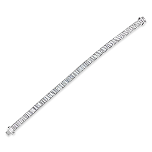 Emerald cut Diamond Bracelet