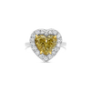 Heart Shaped Yellow Diamond Ring