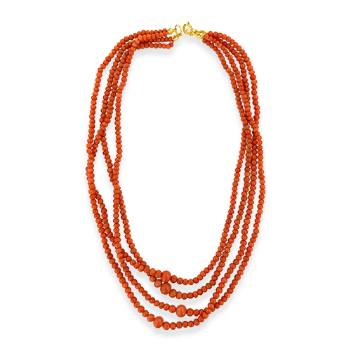 Coral Bead Estate Necklace