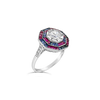 Ruby, Sapphire & Diamond Estate Ring